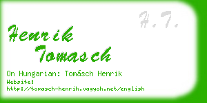 henrik tomasch business card