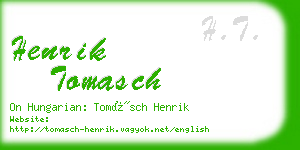 henrik tomasch business card